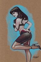 Painted Illustration of a Woman Undressing Page Color Illustration Comic Art