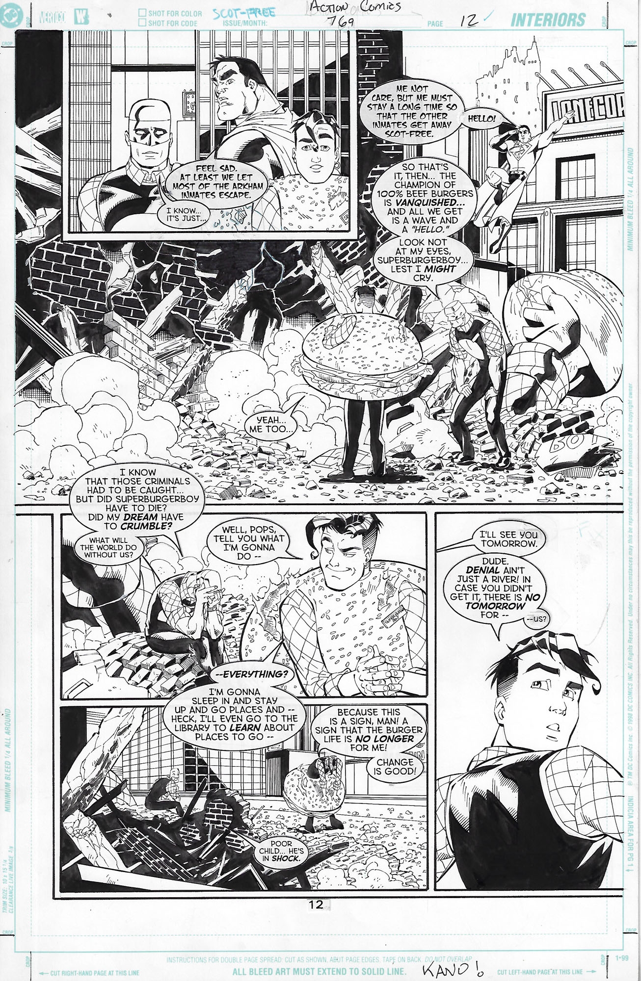 For Sale Artwork :: Action Comics by artist  - Splash Page Comic Art