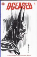DCeased - Zombified Batman Sketch Cover Page Sketch Cover Comic Art